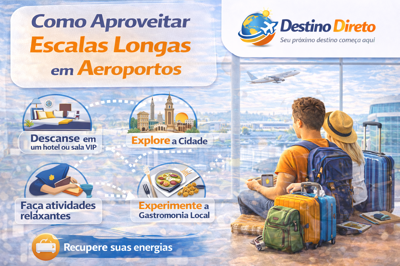 Como Aproveitar Escalas Longas em Aeroportos