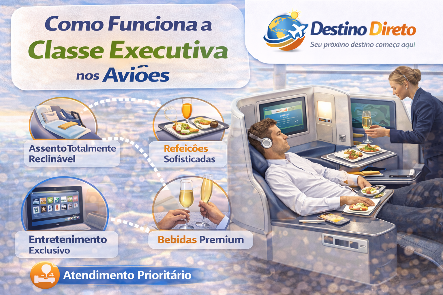 Como Funciona a Classe Executiva nos Aviões
