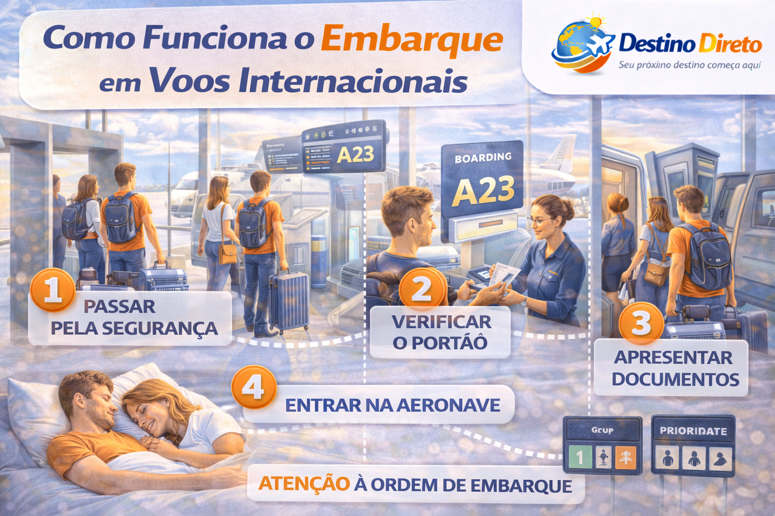 Como Funciona o Embarque em Voos Internacionais