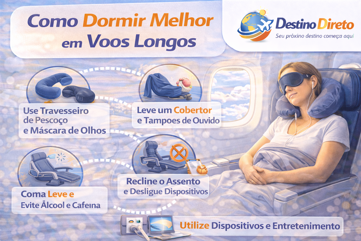 Como Dormir Melhor em Voos Longos
