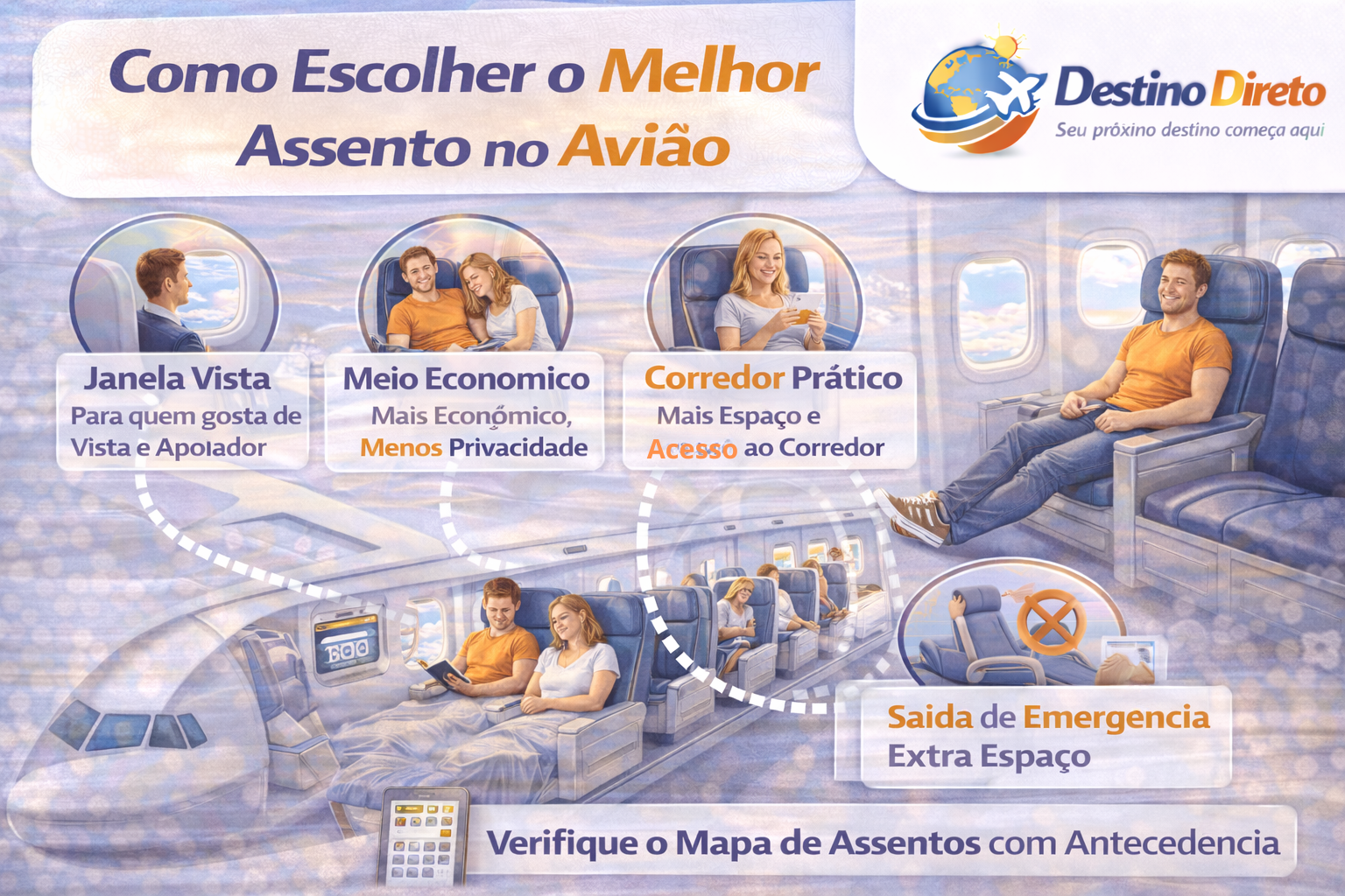 Como Escolher o Melhor Assento no Avião